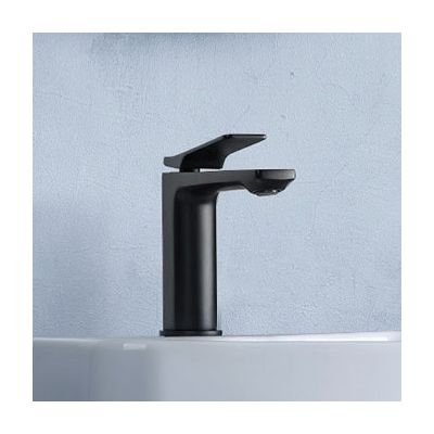 Invena Neri bateria umywalkowa stojąca czarny mat BU-01-004
