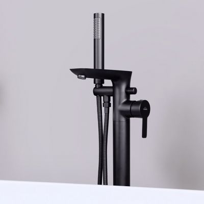 Invena Glamour bateria wannowo-prysznicowa wolnostojąca czarny mat BW-02-W04