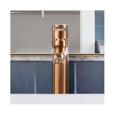 Invena Glamour bateria umywalkowa stojąca wysoka miedź BU-02-W14