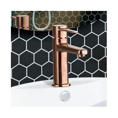 Invena Glamour bateria umywalkowa stojąca miedź BU-02-0149