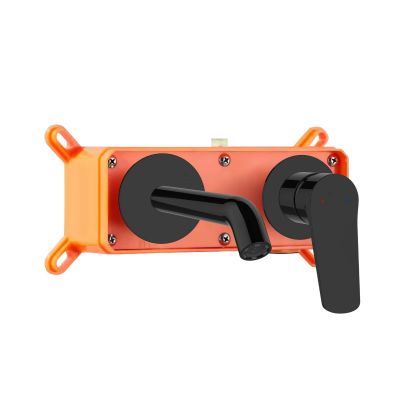 Invena Alonia bateria umywalkowa podtynkowa czarna BP-70-U04