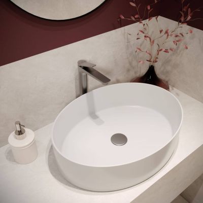 Invena Alonia bateria umywalkowa stojąca wysoka grafit BU-70-W24
