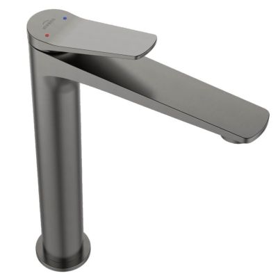 Invena Alonia bateria umywalkowa stojąca wysoka grafit BU-70-W24