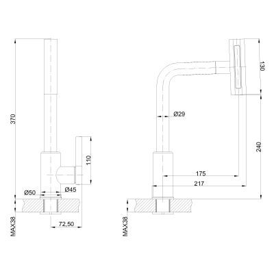 Invena Nelia bateria kuchenna stojąca chrom BZ-34-001
