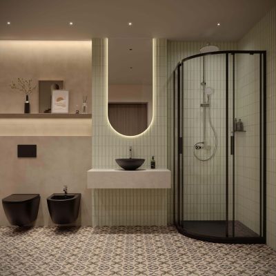 Invena Tavro bidet wiszący czarny CB-71-005