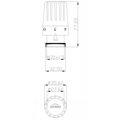 Invena PROV głowica termostatyczna Mini 2 CD-74-015