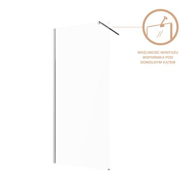 Invena ścianka prysznicowa walk-in 100 cm chrom półmat/szkło przezroczyste AK-32-102