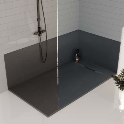 Invena Alvero Trend brodzik prostokątny 110x90 cm czarny AK-7C-911