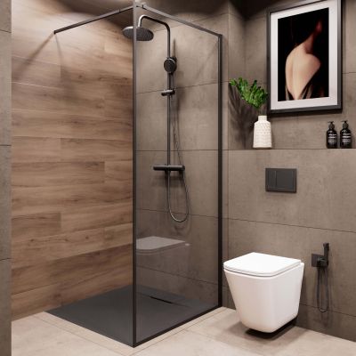 Invena Alvero Trend brodzik prostokątny 110x90 cm czarny AK-7C-911