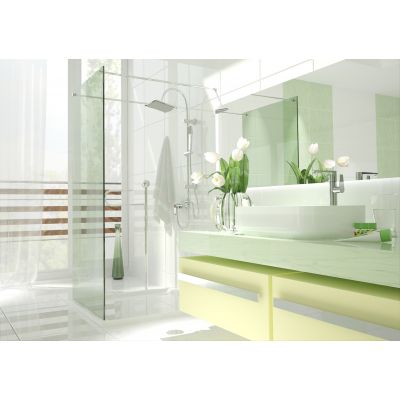 Invena Florina zestaw prysznicowy z deszczownicą chrom/szary AU-30-001
