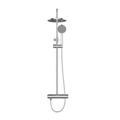 Invena Kalitea zestaw prysznicowy ścienny z deszczownicą chrom AU-72-001