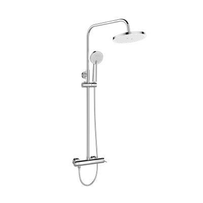 Invena Kalitea zestaw prysznicowy ścienny z deszczownicą chrom AU-72-001