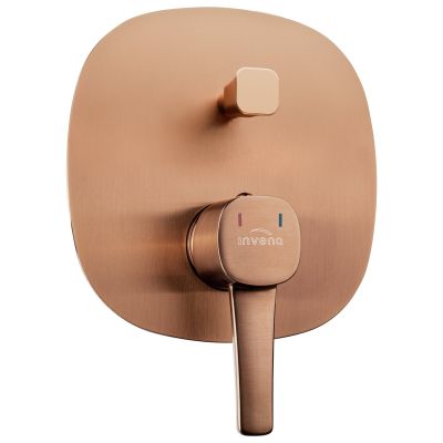 Invena Glamour zestaw prysznicowy podtynkowy z deszczownicą miedź BS-02-014