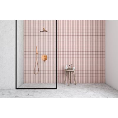 Invena Glamour zestaw prysznicowy podtynkowy z deszczownicą miedź BS-02-014