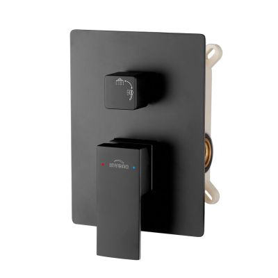 Invena Paros zestaw prysznicowy podtynkowy z deszczownicą czarny BS-09-004