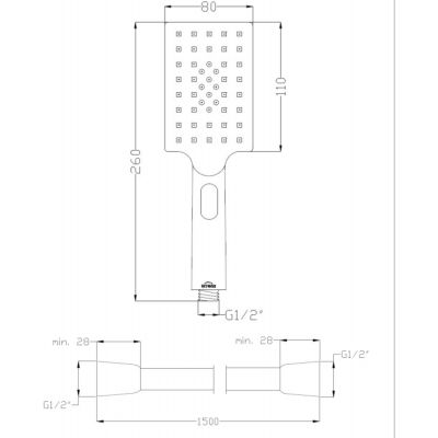 Invena Nyks zestaw prysznicowy podtynkowy chrom BS-28-0K2