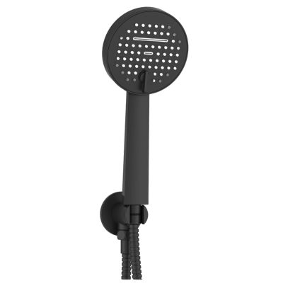 Invena Kalitea zestaw prysznicowy podtynkowy z deszczownicą czarny BS-72-004