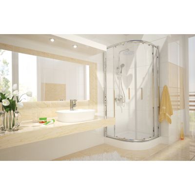 Invena Kordoba kabina prysznicowa 90x90 półokrągła szkło transparentne AK-50-195
