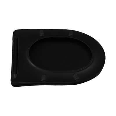 Invena Tavro miska WC z deską wolnoopadającą wisząca bez kołnierza czarny mat CE-71-005