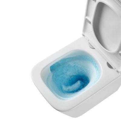 Invena Malaga miska WC z deską wolnoopadającą wisząca bez kołnierza spłukiwanie wirowe biały połysk CE-96-001