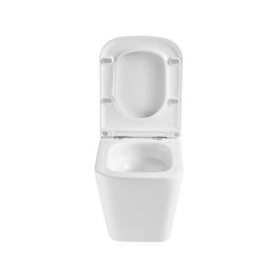 Invena Malaga miska WC z deską wolnoopadającą wisząca bez kołnierza spłukiwanie wirowe biały połysk CE-96-001