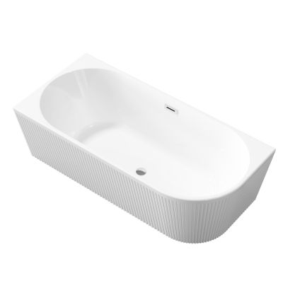 Invena Glamour wanna narożna 170x80 cm owalna biała AN-02-11L