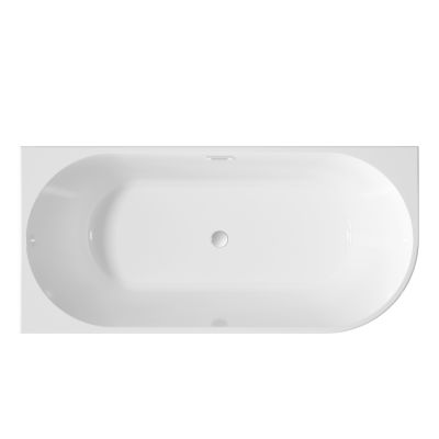 Invena Glamour wanna narożna 170x80 cm owalna biała AN-02-11L