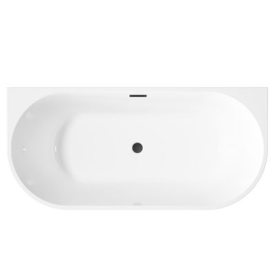 Invena Glamour wanna przyścienna 170x80 cm owalna biała AN-02-14U