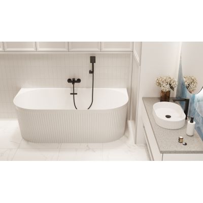 Invena Glamour wanna przyścienna 170x80 cm owalna biała AN-02-14U