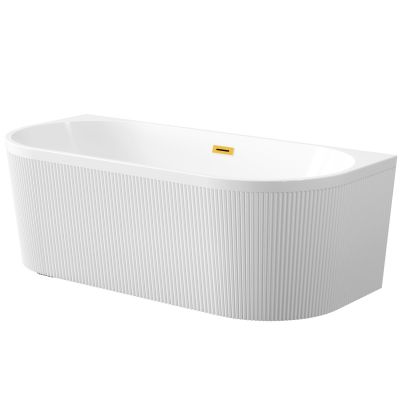 Invena Glamour wanna przyścienna 170x80 cm owalna biała AN-02-19U