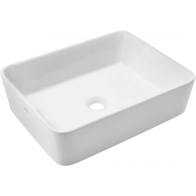 Invena Paros umywalka 48,5x37,5 cm nablatowa prostokątna biała CE-36-001