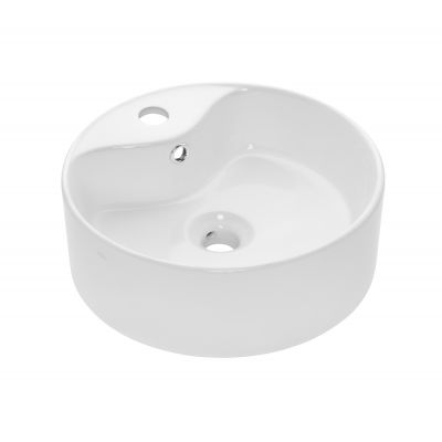 Invena Granada umywalka 47 cm nablatowa okrągła biała CE-45-001