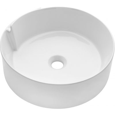 Invena Kordoba umywalka 43 cm nablatowa okrągła biała CE-47-001
