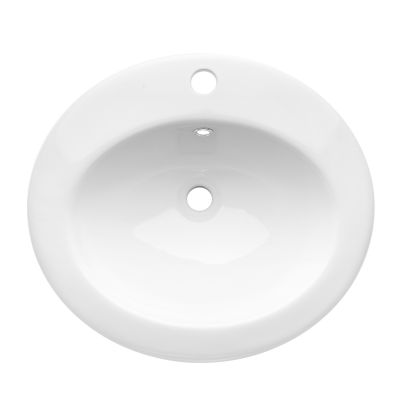 Invena Nikea umywalka 49,5x45,5 cm owalna wpuszczana w blat biała CE-53-001