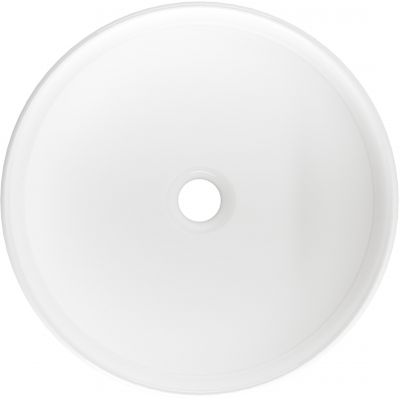 Invena Limnos umywalka 36 cm nablatowa okrągła biała CE-59-001-W