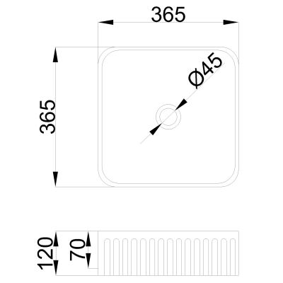 Invena Glamour umywalka 36,5x36,5 cm kwadratowa nablatowa biała CE-63-K01