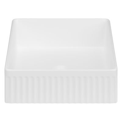 Invena Glamour umywalka 36,5x36,5 cm kwadratowa nablatowa biała CE-63-K01