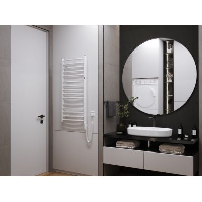 Instal Projekt Ambra Electro grzejnik elektryczny 68,2x50 cm biały połysk AMBRE-50/70+GH-03C1