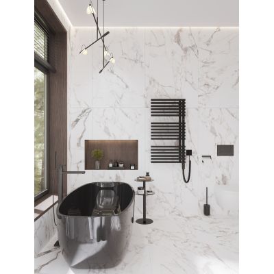 Instal Projekt Giulietta Electro grzejnik elektryczny 118.6x50 cm czarny/black swan GLTE-50/120C75+GH-06C2