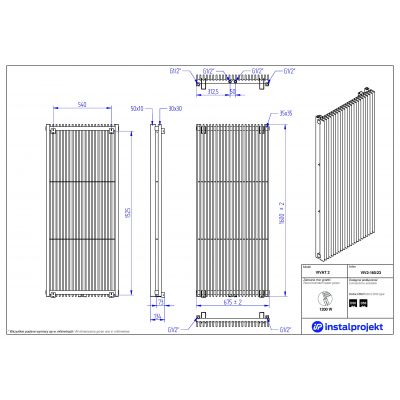 Instal Projekt Vivat 2 grzejnik modułowy 160x67,5 cm biały VIV2-160/23