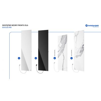 Instal Projekt Eos Electro grzejnik elektryczny 180,6x57,6 cm biały mat/biała szyba EOSE-60/180E34L04