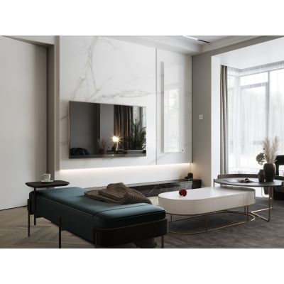 Instal Projekt Eos Electro grzejnik elektryczny 160,6x48,6 cm biały mat/biała szyba EOSE-50/160E34L04B