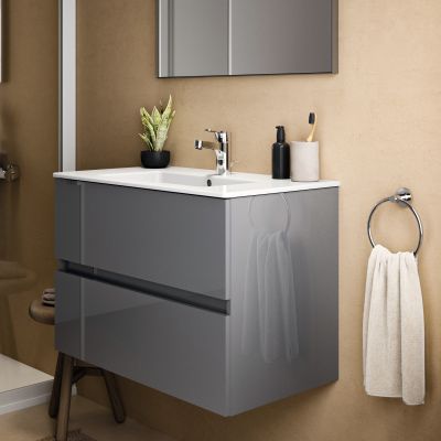 Ideal Standard Eurovit+ umywalka z szafką 80 cm szarą R0574TI