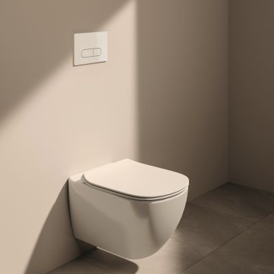 Ideal Standard Tesi miska WC z deską wolnoopadającą wisząca bez kołnierza biały połysk T354601