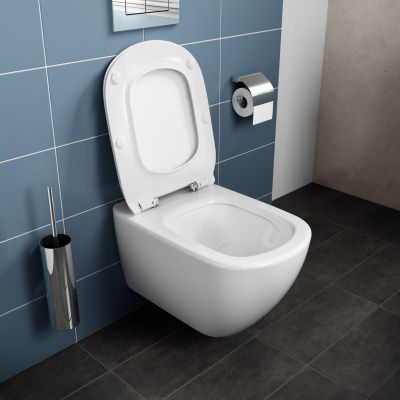 Zestaw Ideal Standard Tesi miska WC wisząca z deską wolnoopadającą białą (T007901,T352701)