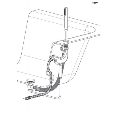 JTP Vos słuchawka prysznicowa brąz szczotkowany 2171130BRZ