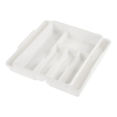 Keeeper Franca pojemnik na sztućce regulowany do wielkości szuflady biały 1045110000000