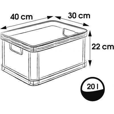 Keeeper Robert kosz do przechowywania/transportu 20 l grafit 1088282600000