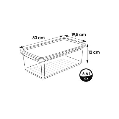 Keeeper Bea Clearbox pojemniki do przechowywania (4 szt) zestaw przezroczysty 3001900100000