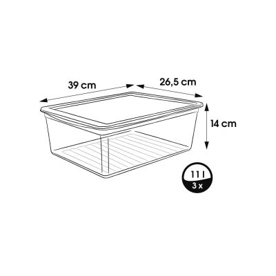 Keeeper Bea Clearbox pojemniki do przechowywania (3 szt) zestaw przezroczysty 3002082700000